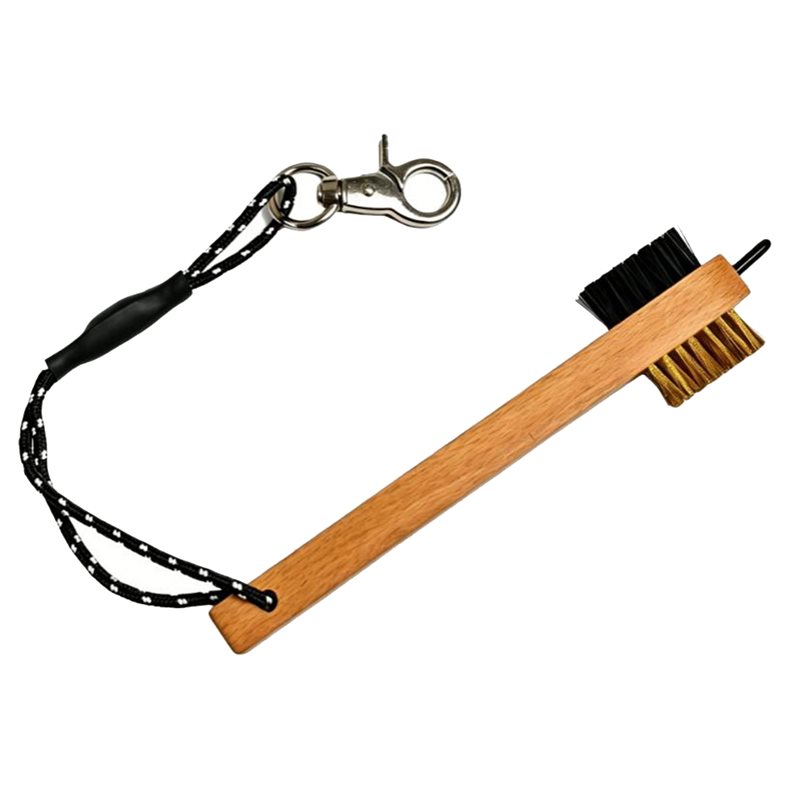 Golf Equipment Brands - ABHS-Wood Handle Golf Club Brush With