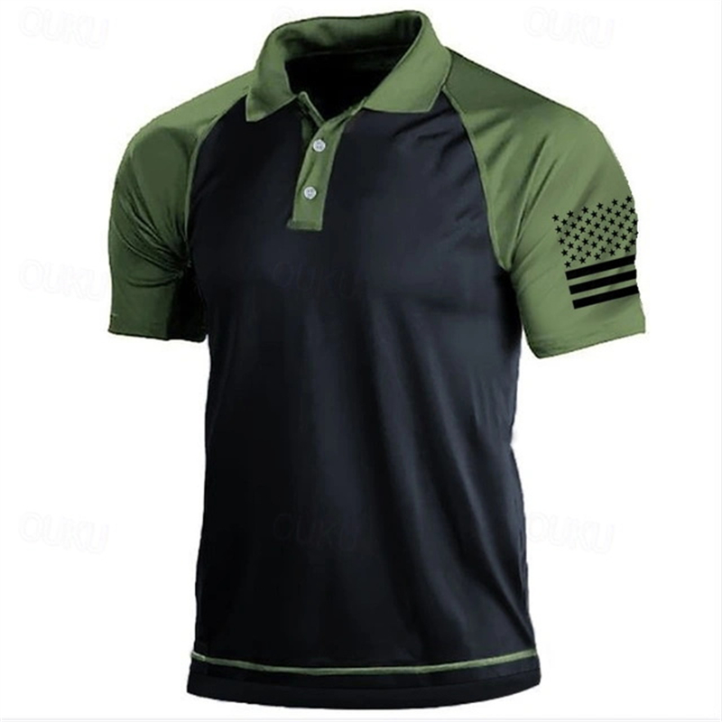 3D Print USA Flag Pattern Polo - Golf Equipment Brands 评论和价格