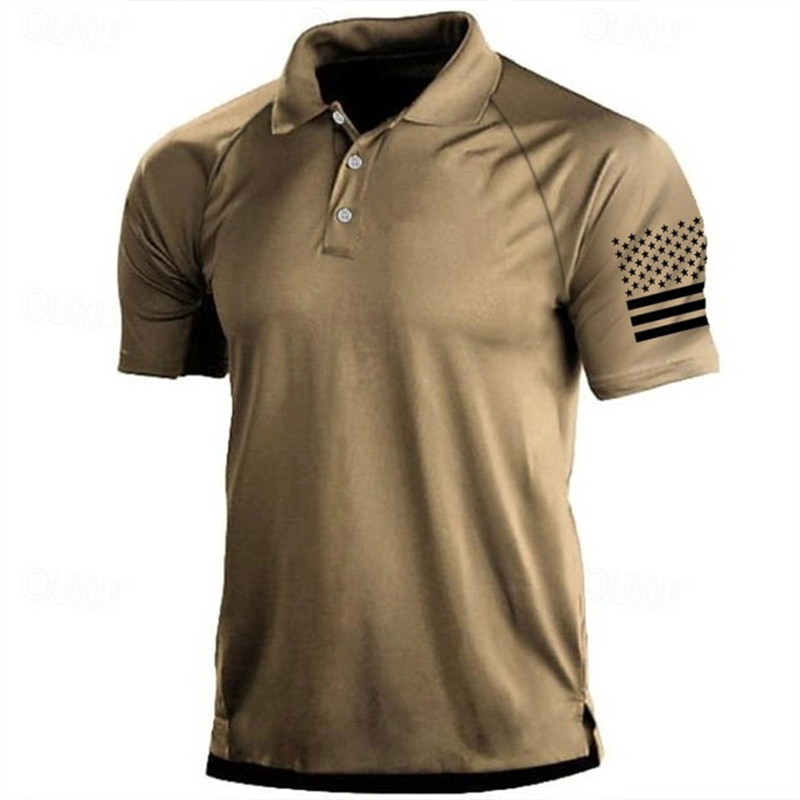 3D Print USA Flag Pattern Polo - Golf Equipment Brands 评论和价格