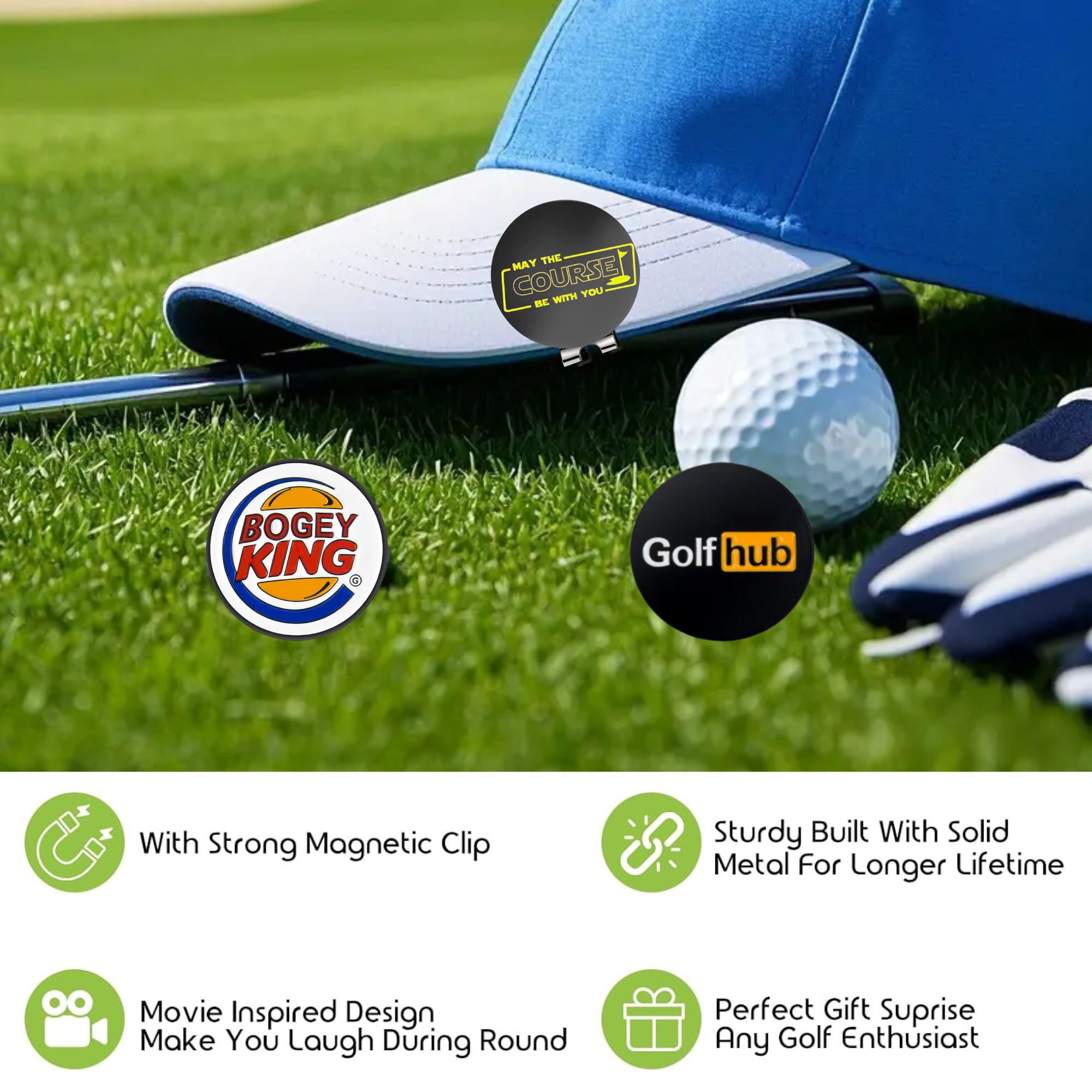 3 Pcs Funny Golf Ball Markers  - Golf Ball Premium 评论和价格