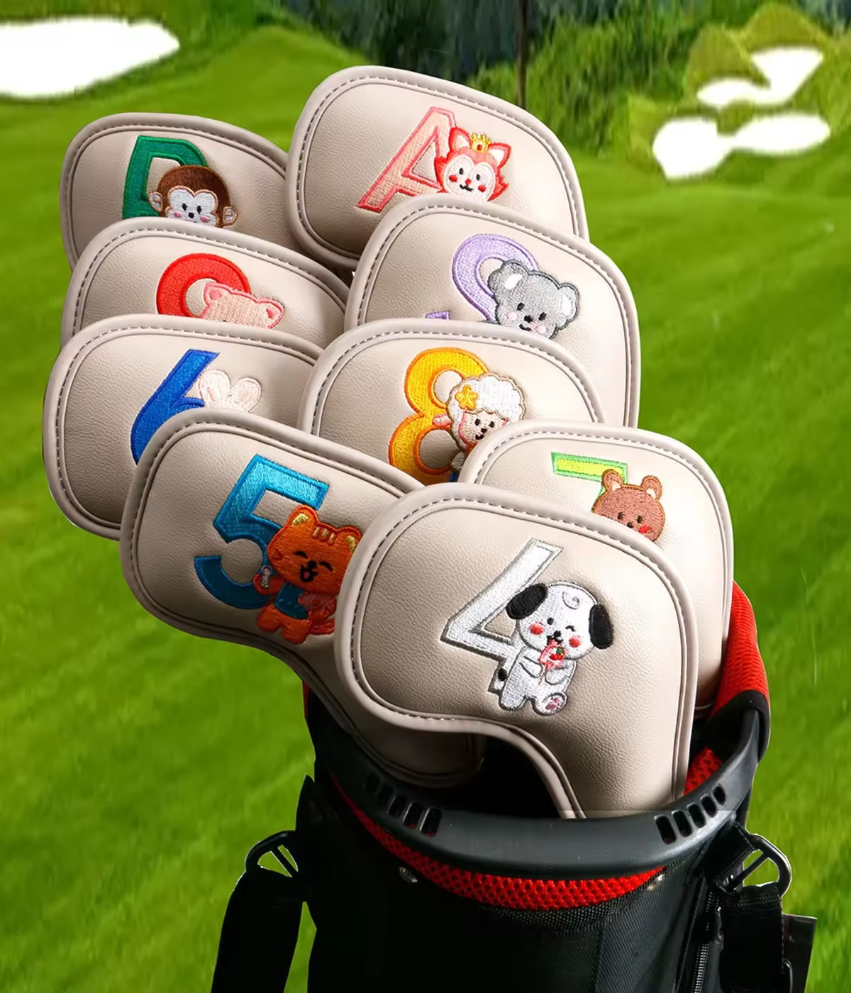 9Pcs Cute Cartoon Animal Golf  - Golf Equipment Organizer 评论和价格