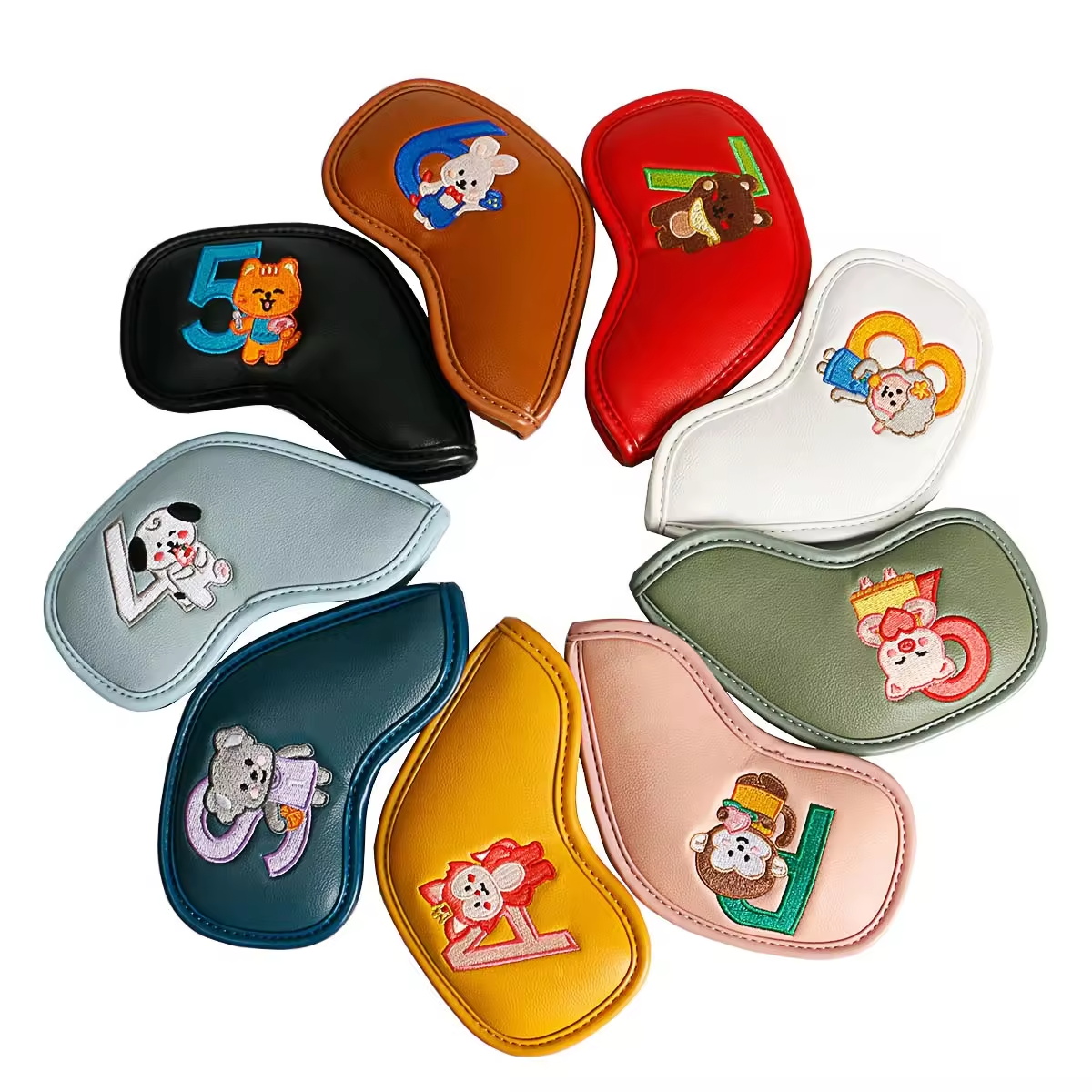 9Pcs Cute Cartoon Animal Golf  - Golf Equipment Organizer 评论和价格